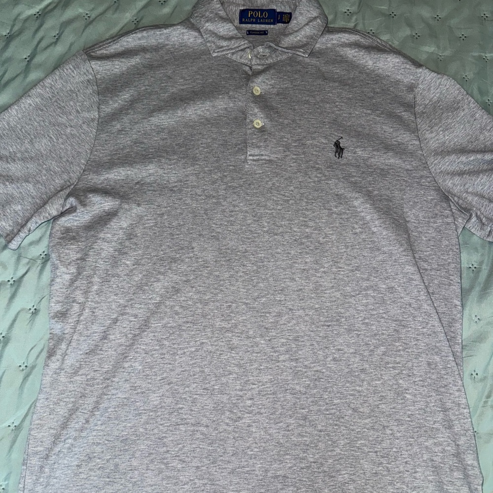 Polo by Ralph Lauren Light Gray Heather Short Sleeve Polo